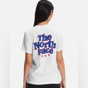 The North Face Tee with Red and Blue Graphic